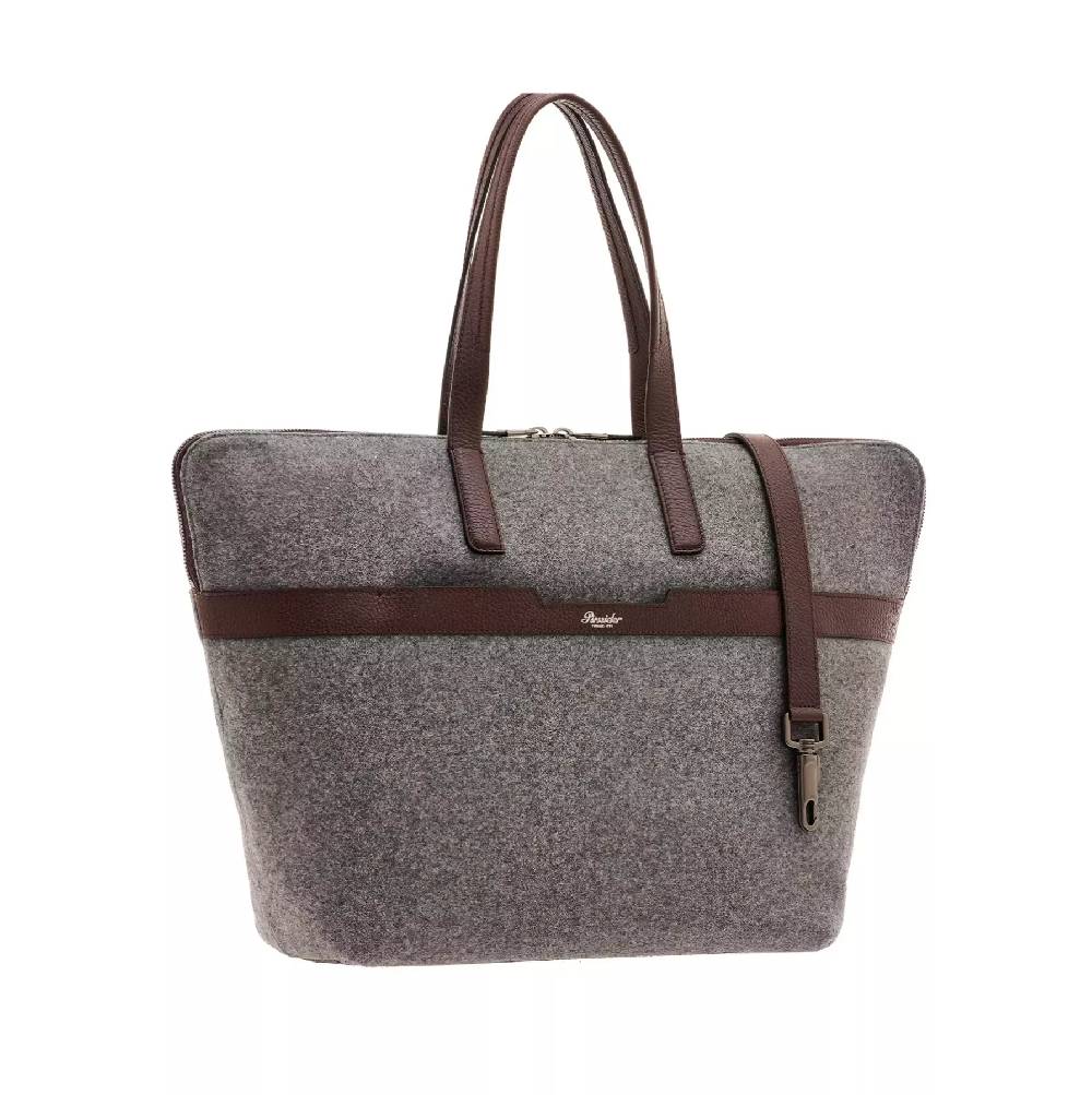 Pineider Saddle Tote Bag In Wool