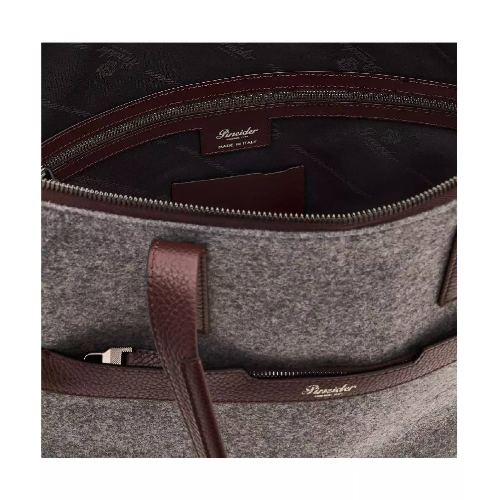 Pineider Saddle Tote Bag In Wool