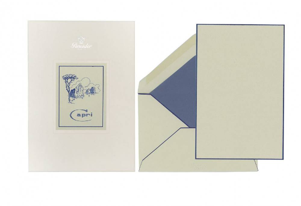 Pineider Set Carta Da Lettera Capri A5