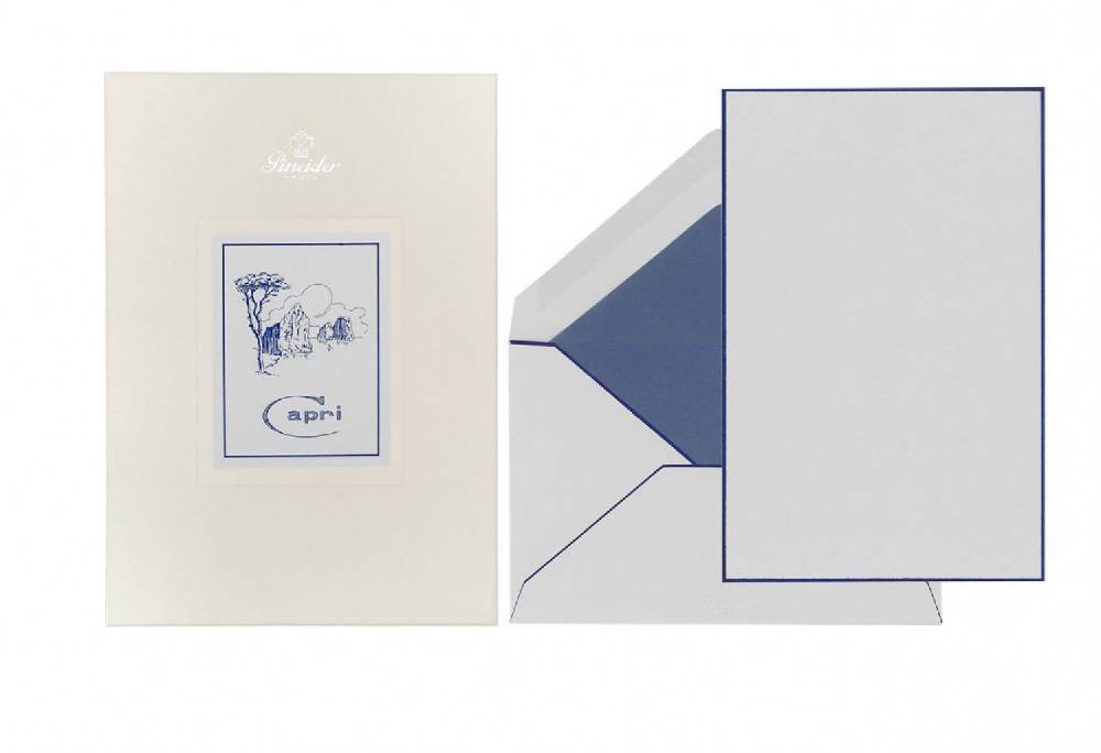 Pineider Set Carta Da Lettera Capri A5