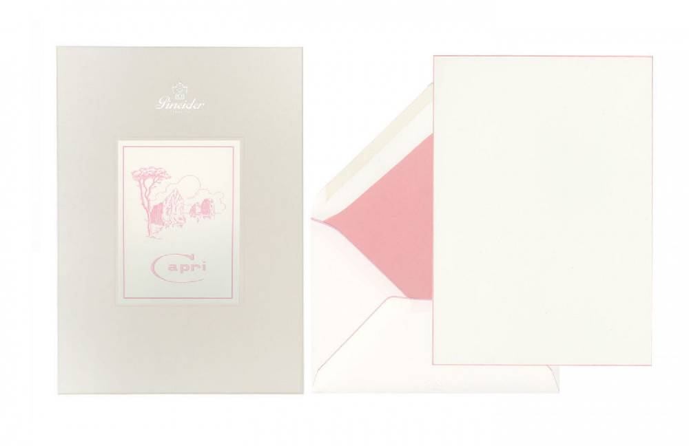 Pineider Set Carta Da Lettera Capri A5