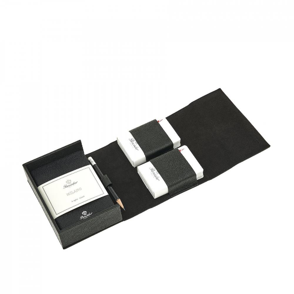 Pineider Set Carte Da Gioco Burraco In Pelle