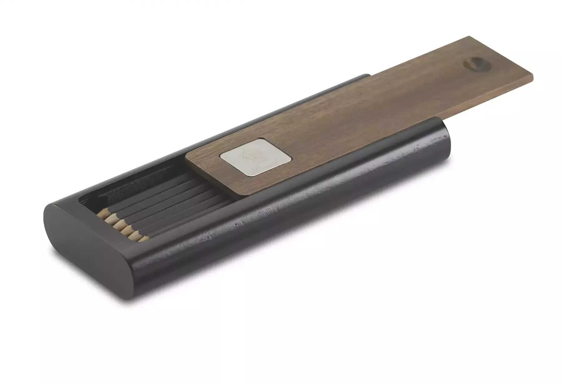 Pineider Set Matite E Porta Matite In Legno