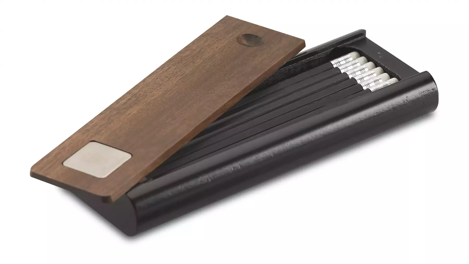 Pineider Set Matite E Porta Matite In Legno