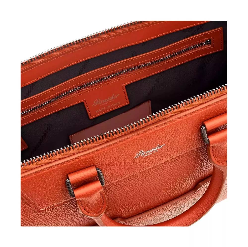Pineider Slim Briefcase In Bottalato