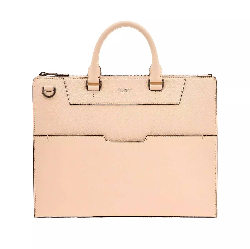 Pineider Slim Briefcase In Bottalato