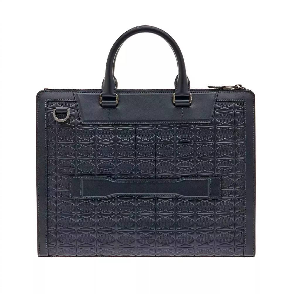 Pineider Slim Briefcase In Embossed Empress
