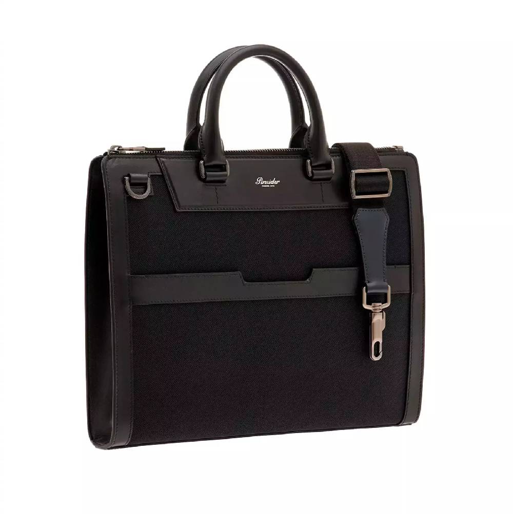 Pineider Slim Briefcase In Metro Nylon