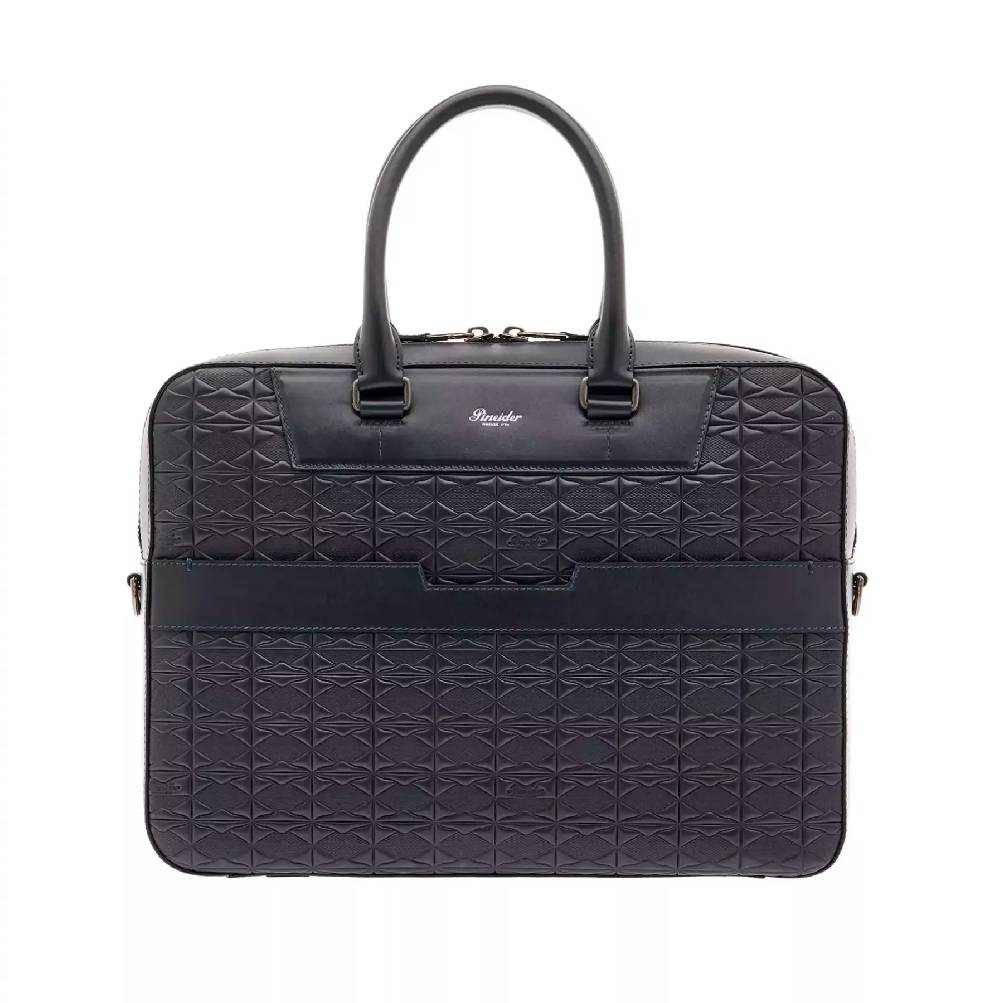 Pineider Tailored Briefcase in Embossed Empress