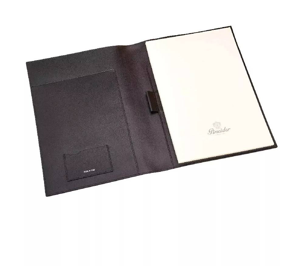 Pineider Porta Notepad Con Porta Carte In Metro Smooth