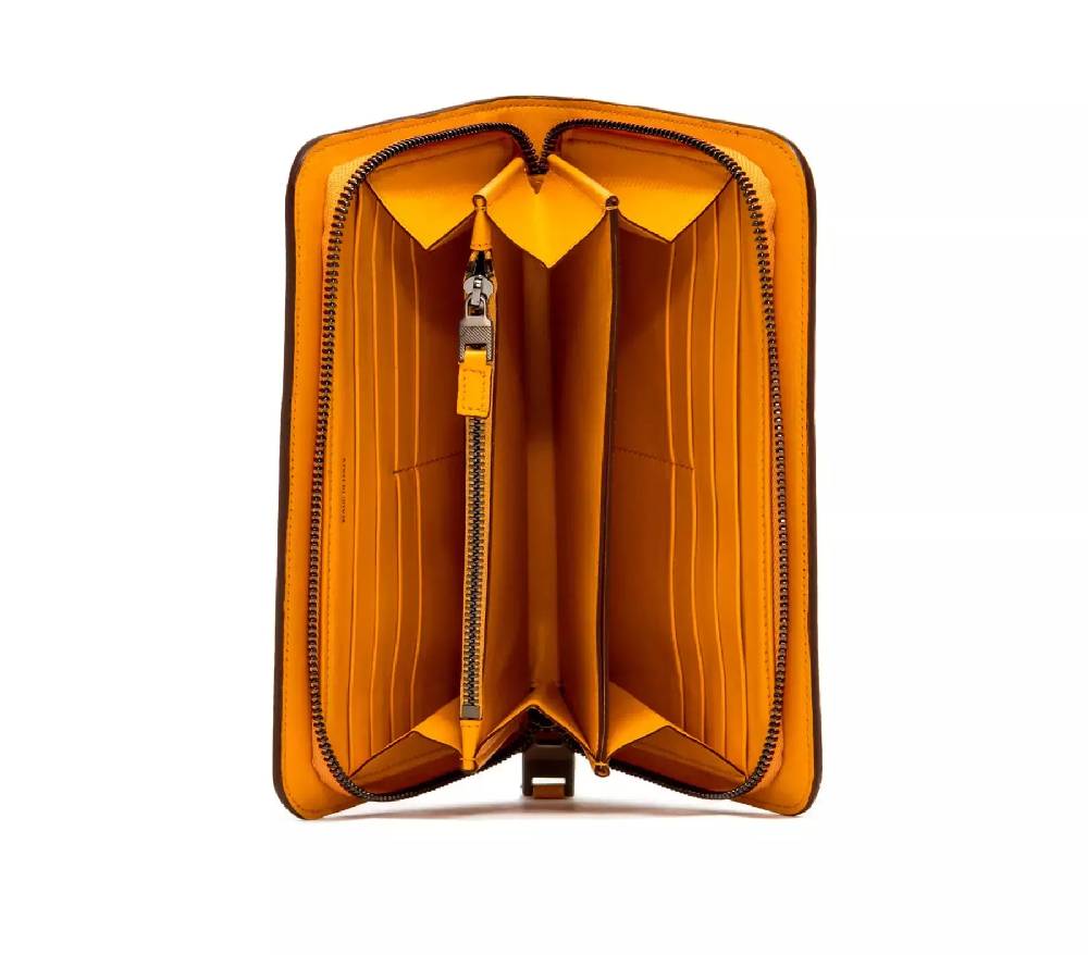 Pineider Portafoglio Internazionale Con Zip In Mini Franzi