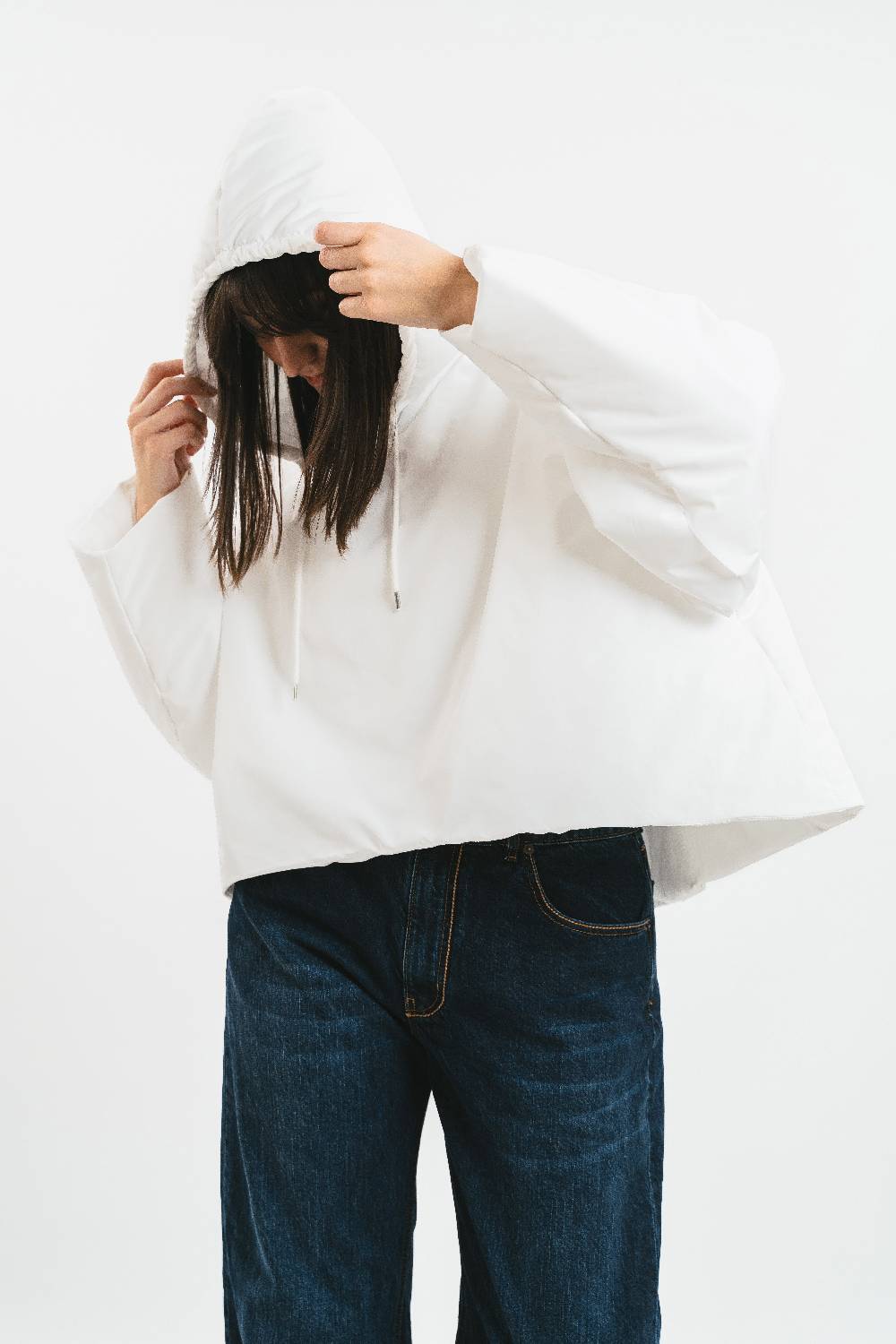 Pink Memories Felpa Poncho Con Cappuccio 100 Grammi