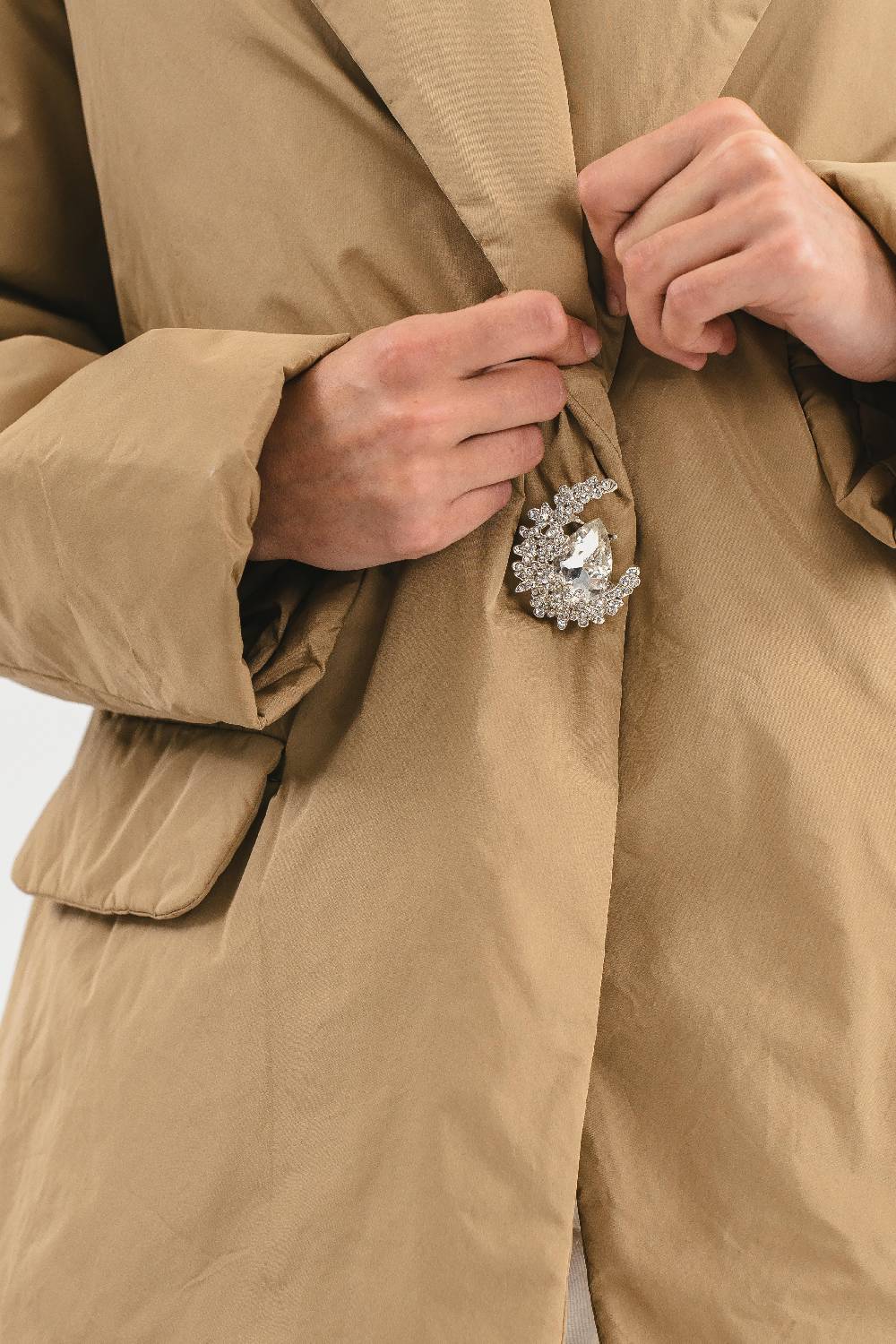 Pink Memories Giacca 100 Grammi Oversize Con Bottone Gioiello