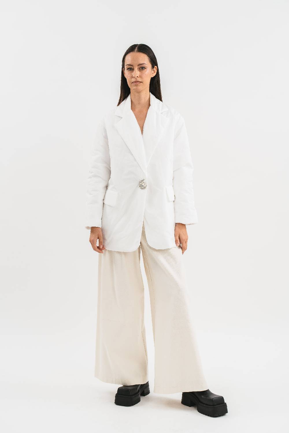 Pink Memories Giacca 100 Grammi Oversize Con Bottone Gioiello