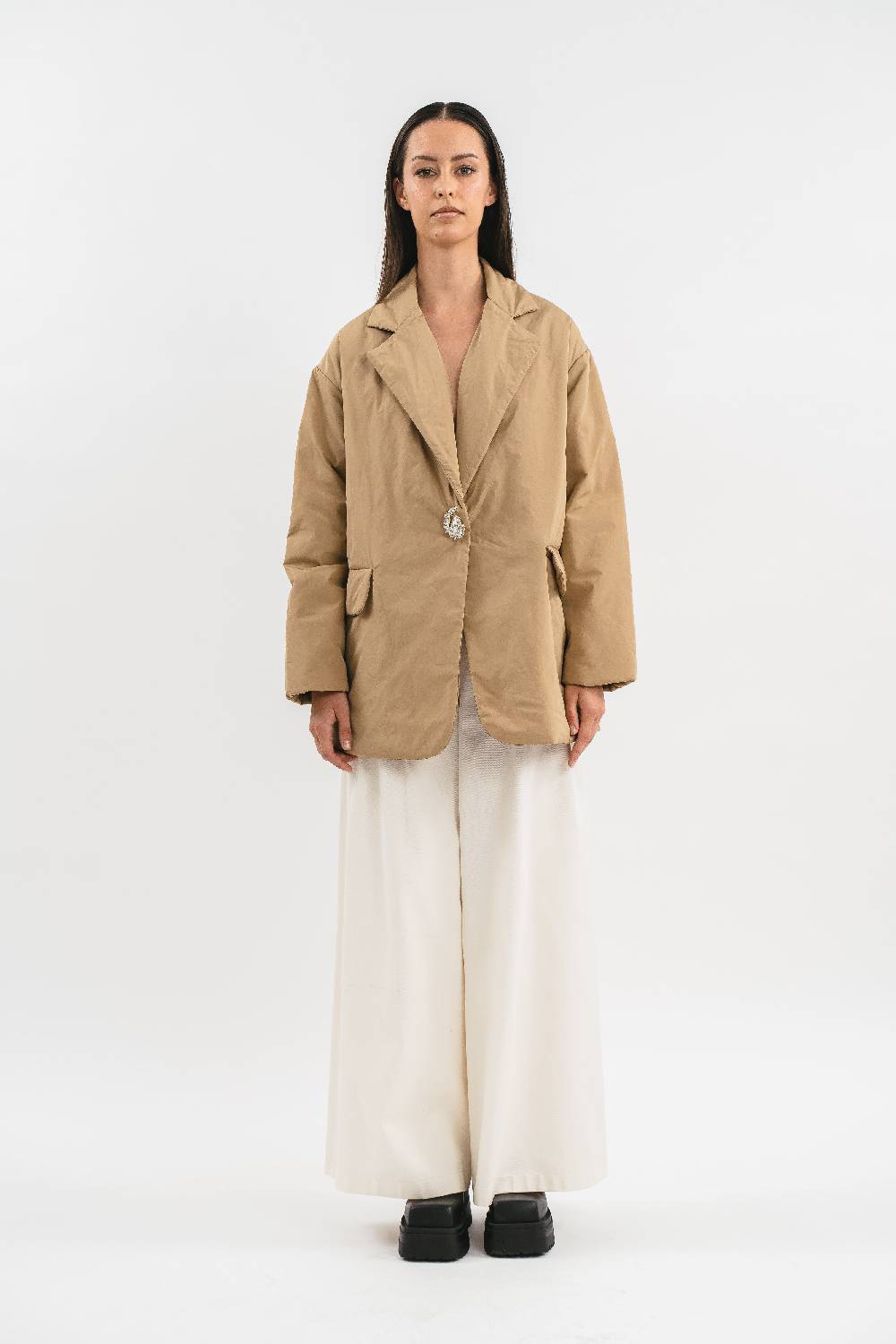 Pink Memories Giacca 100 grammi oversize con bottone gioiello