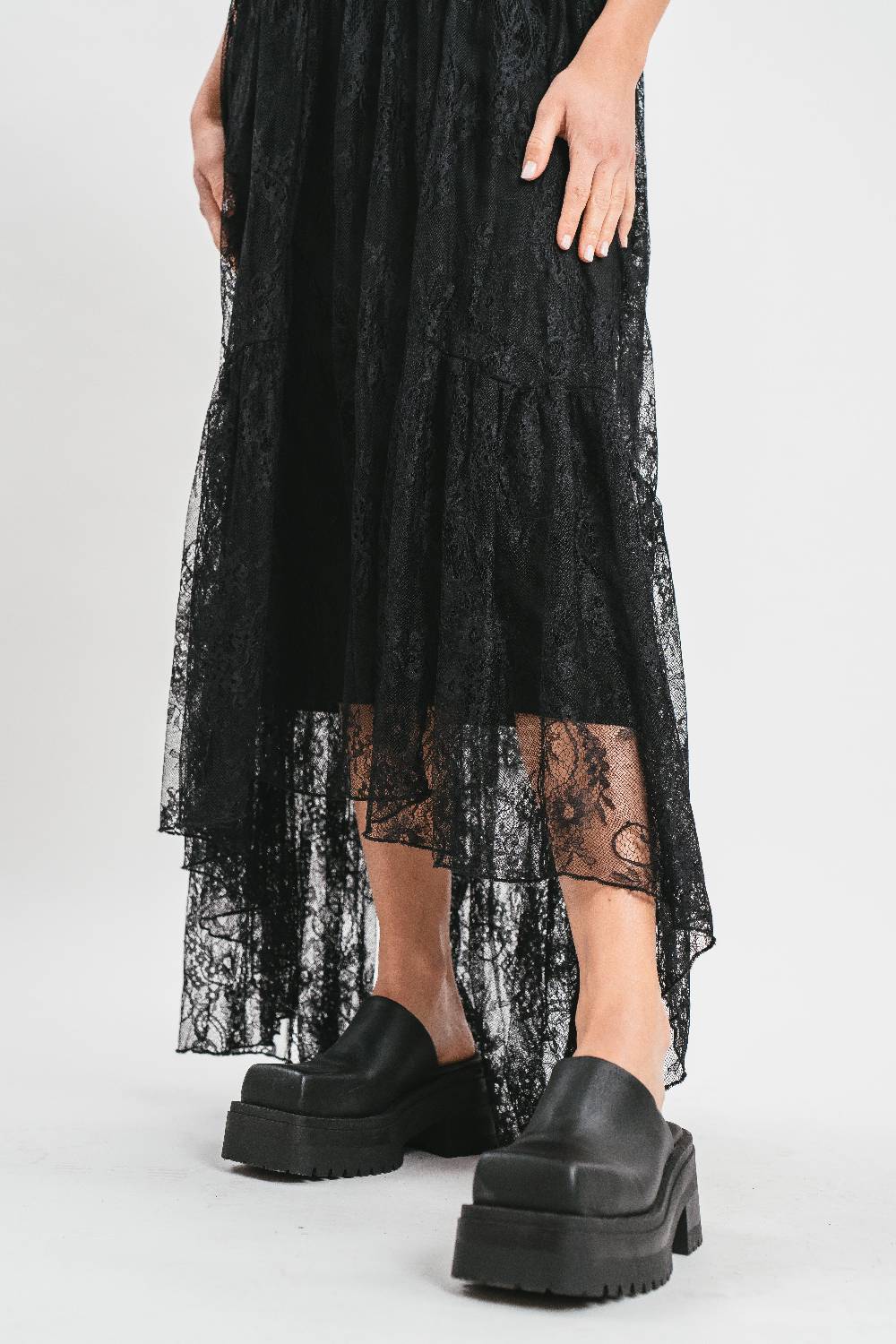 Pink Memories Gonna In Pizzo A Balze Con Fodera In Coordinato