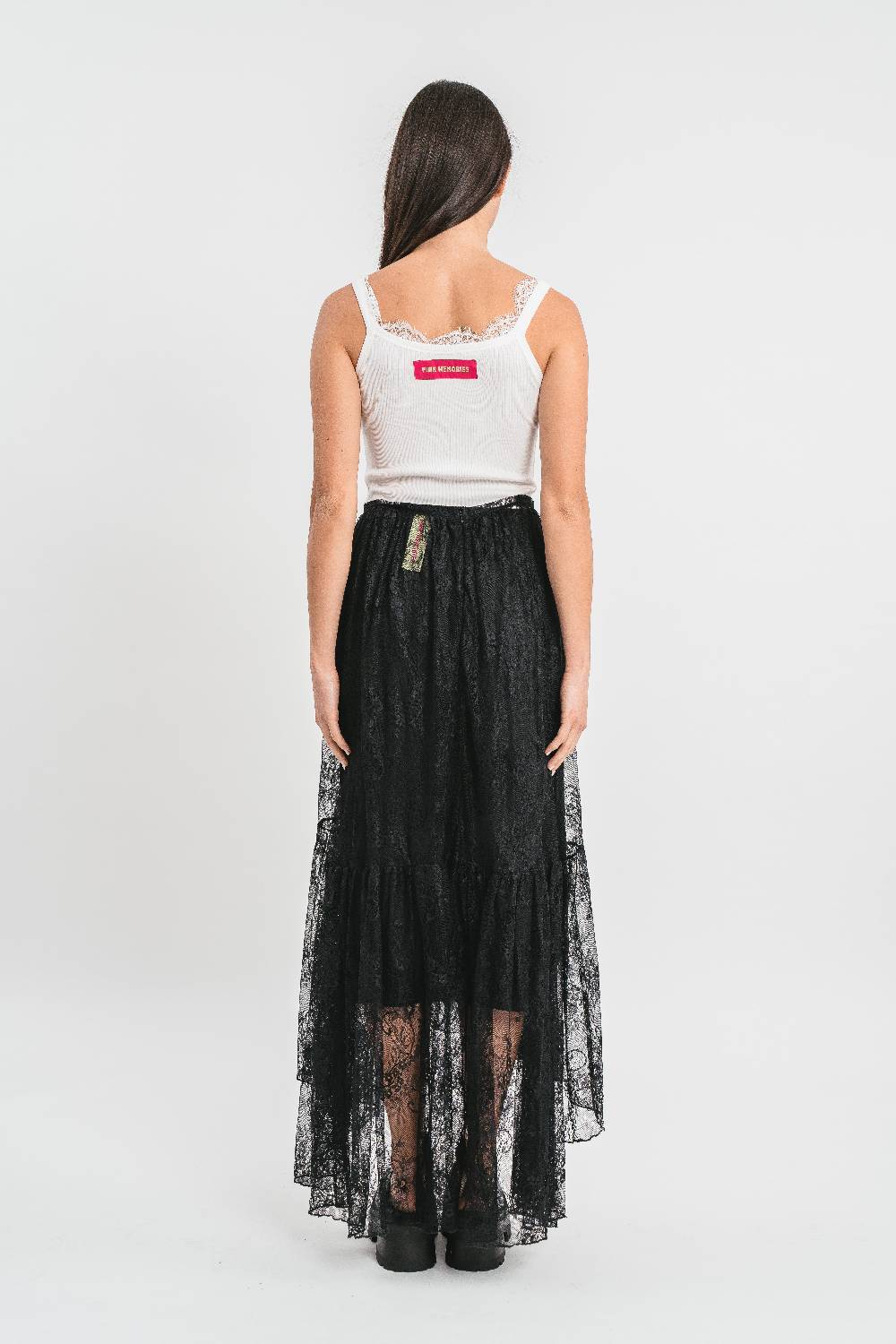 Pink Memories Gonna In Pizzo A Balze Con Fodera In Coordinato