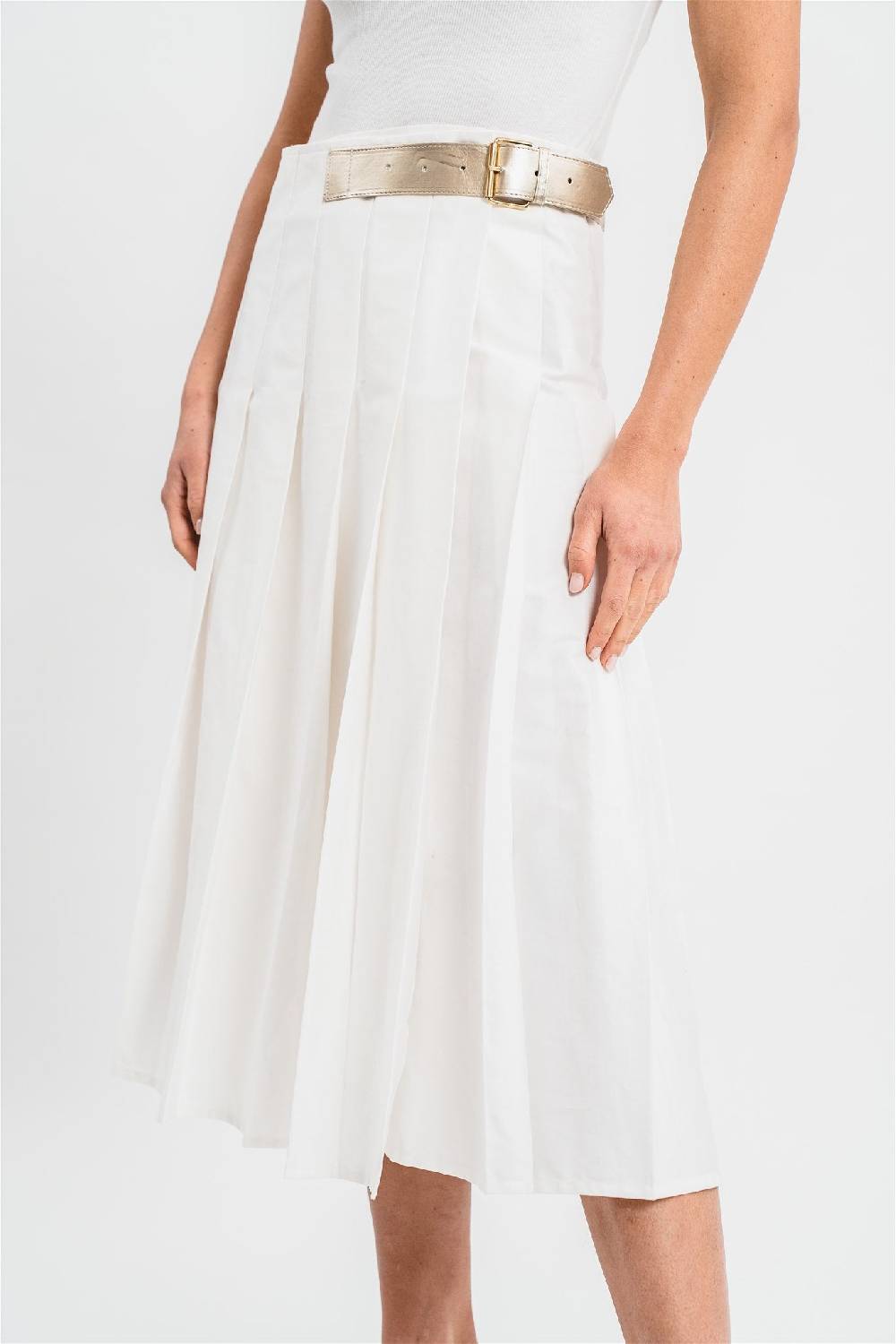 Pink Memories Gonna Kilt Lunga Con Fibbia In Cotone