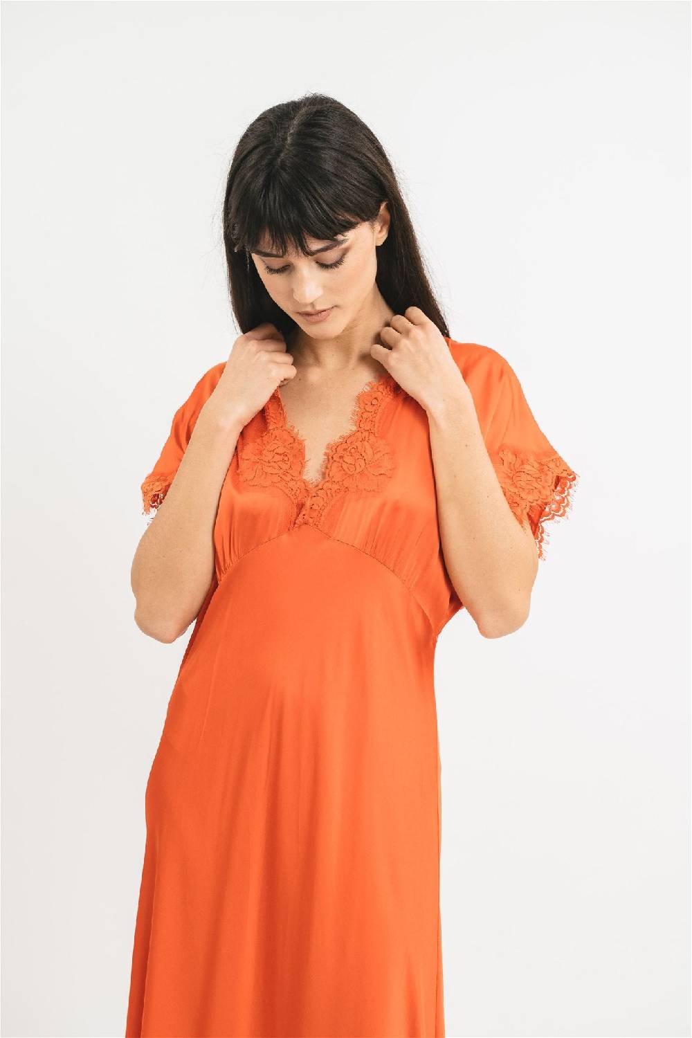 Pink Memories Abito Con Pizzo Stile Impero