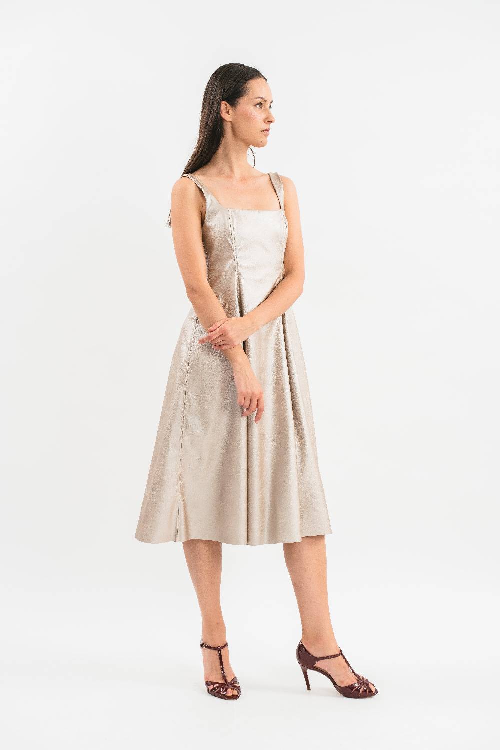 Pink Memories Abito Longuette In Eco Pelle