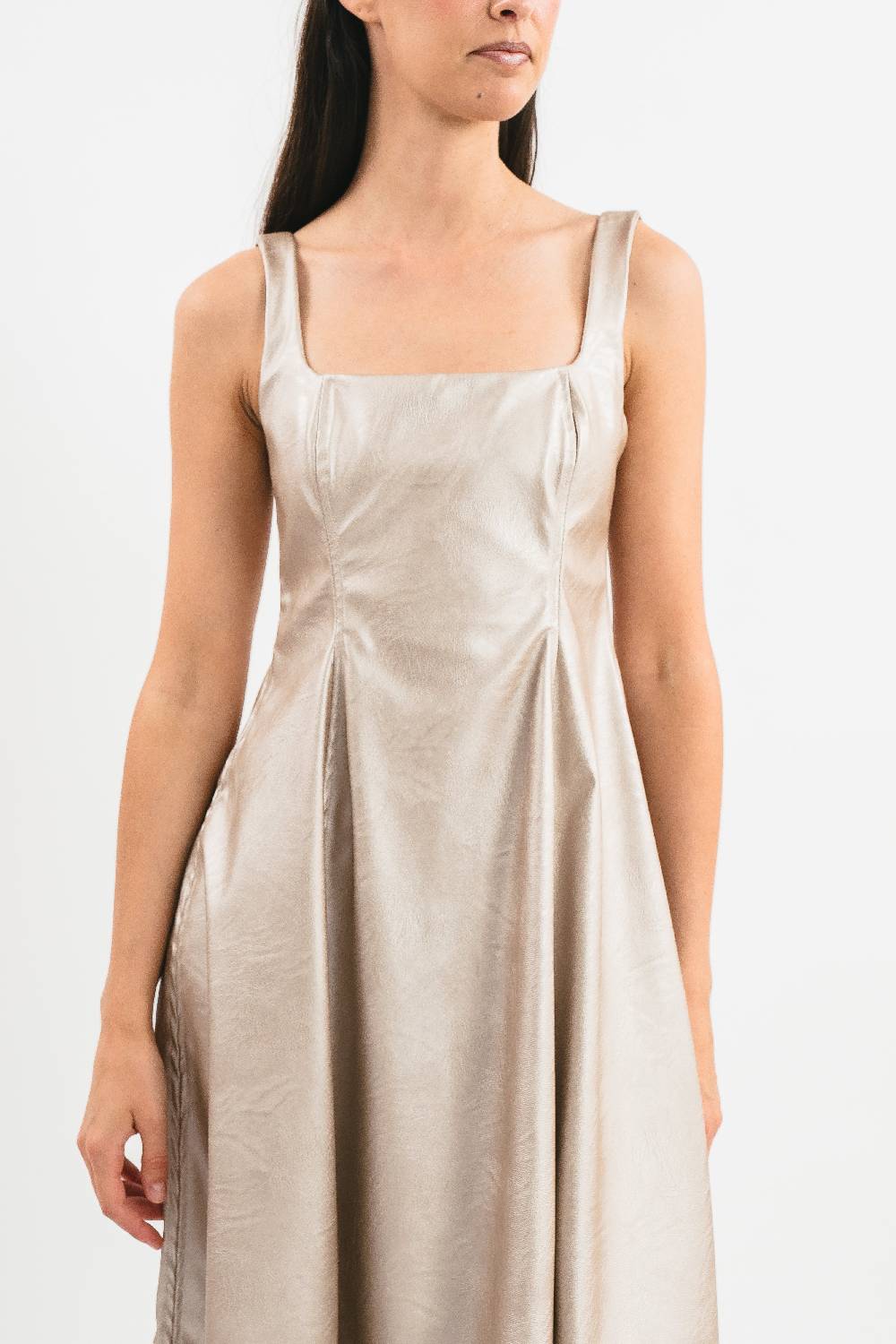 Pink Memories Abito Longuette In Eco Pelle