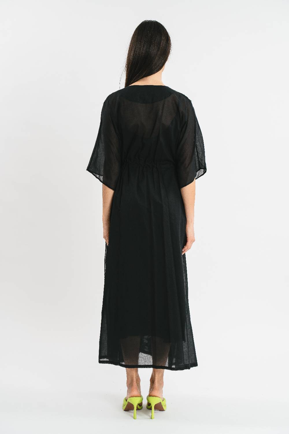 Pink Memories Caftano Con Dettagli In Pizzo