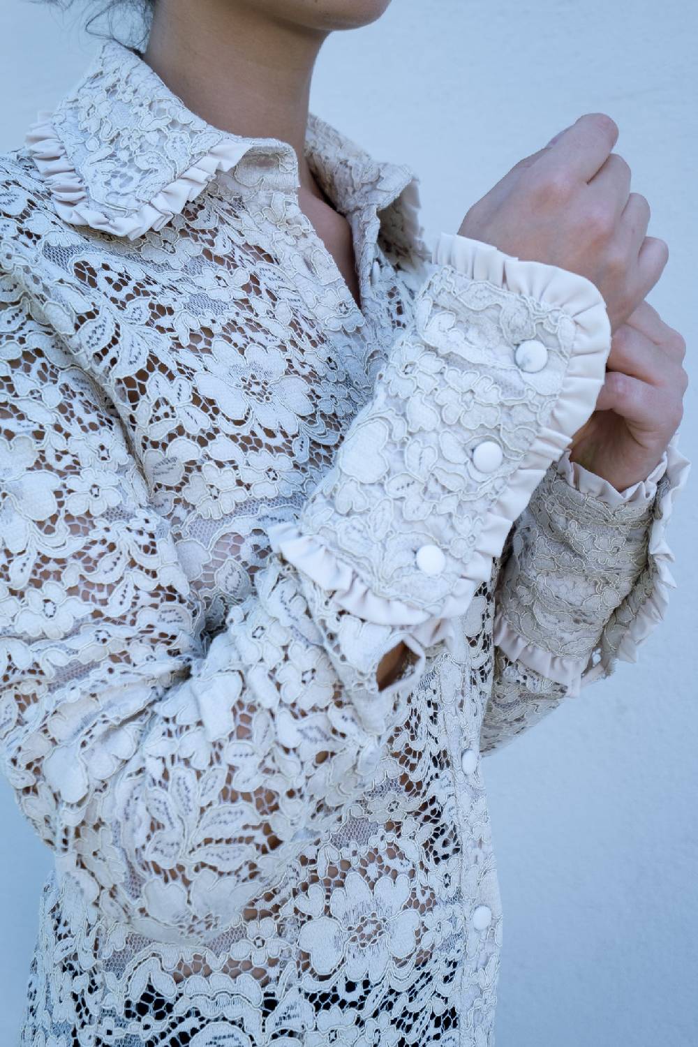 Pink Memories Camicia In Pizzo