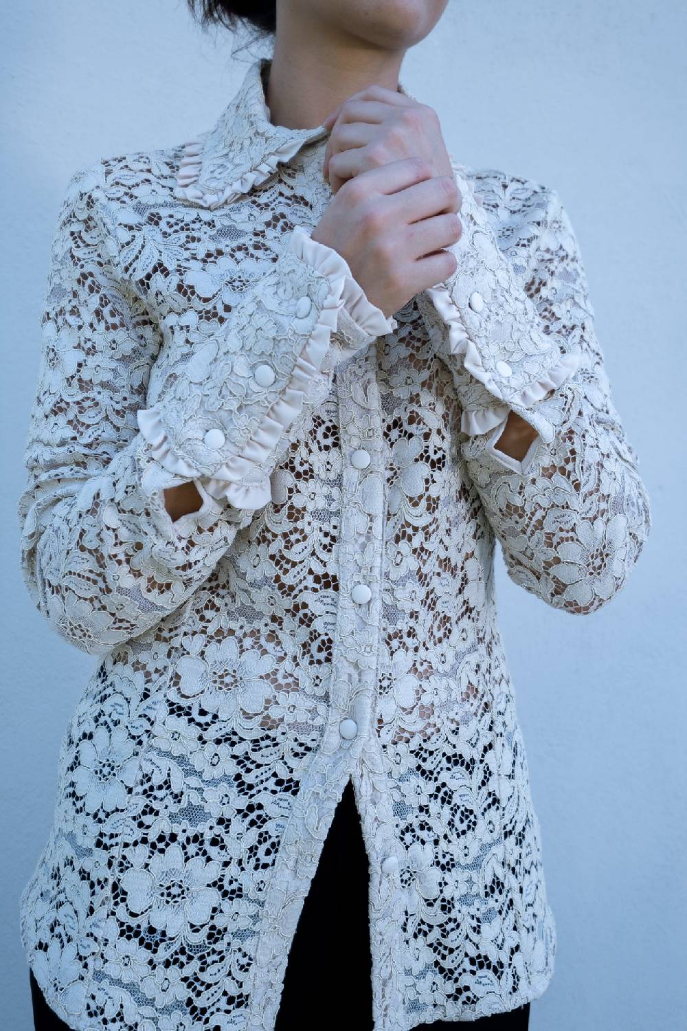 Pink Memories Camicia In Pizzo