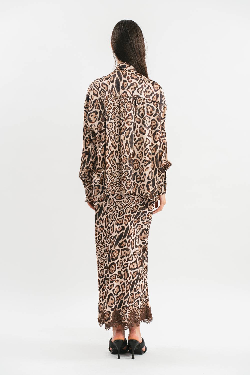 Pink Memories Camicia Stampata Con Pizzo