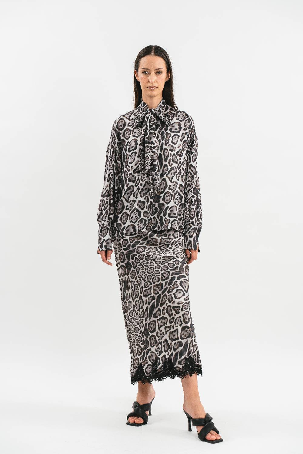 Pink Memories Camicia stampata con pizzo