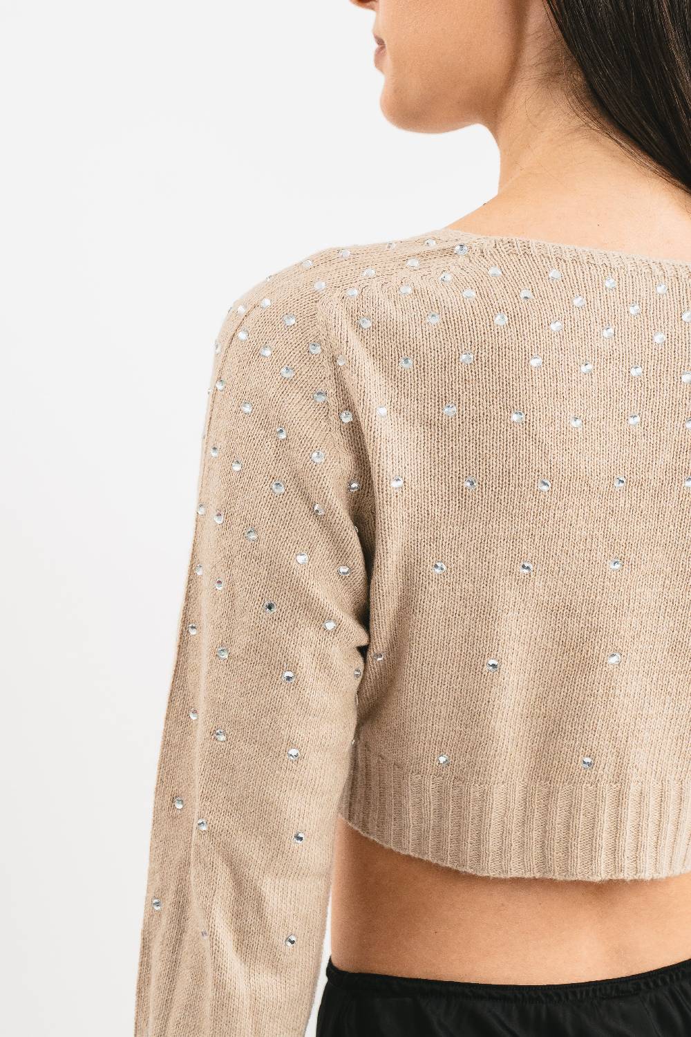 Pink Memories Coprispalle Crop Con Strass