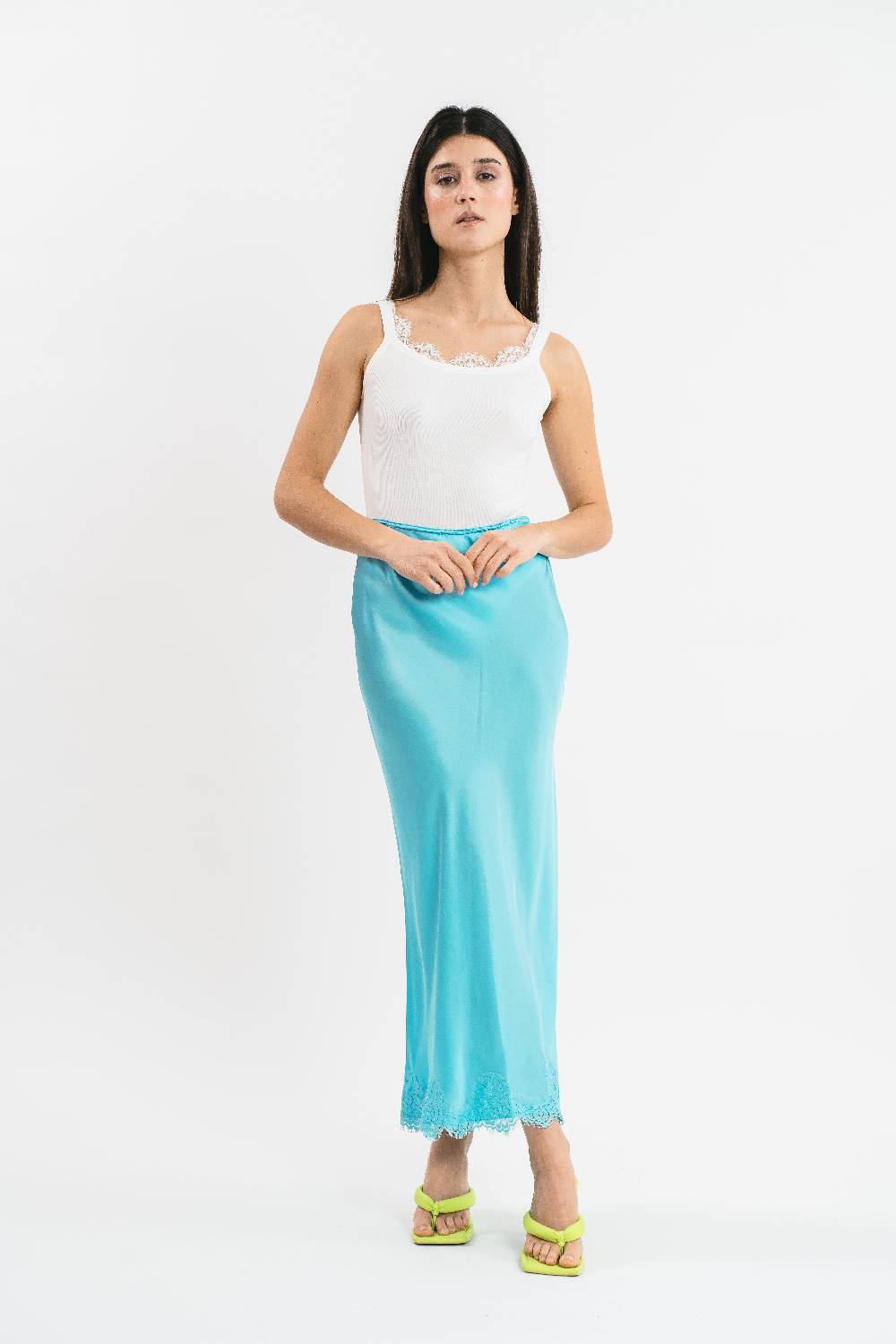 Pink Memories Gonna Sirena Con Dettagli In Pizzo