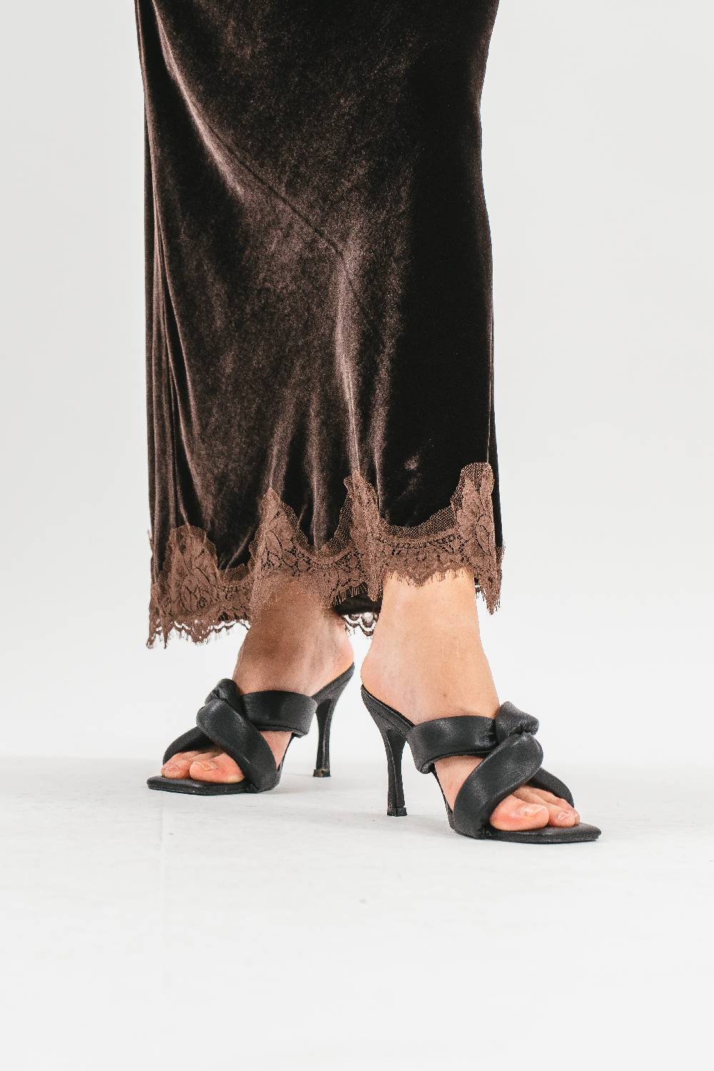 Pink Memories Gonna Sirena In Velluto Con Pizzo