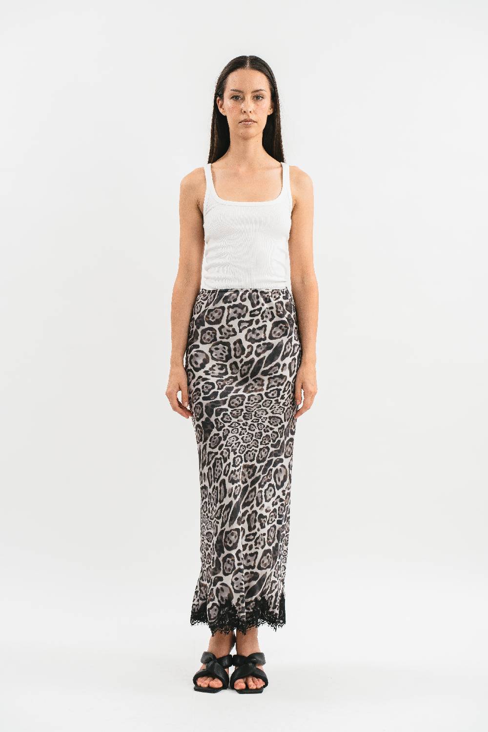 Pink Memories Gonna sirena stampata con pizzo