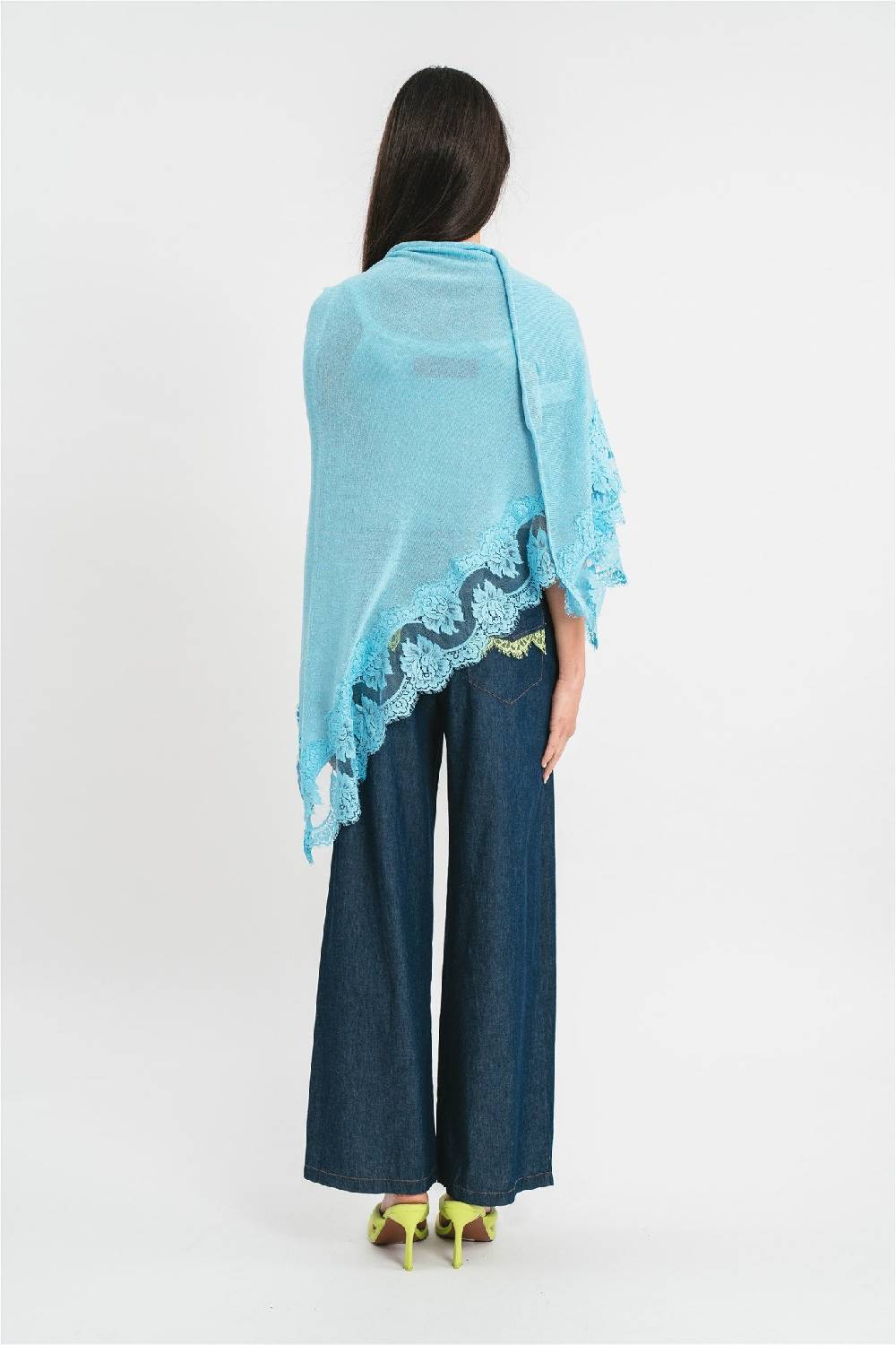 Pink Memories Kefia Con Dettagli In Pizzo