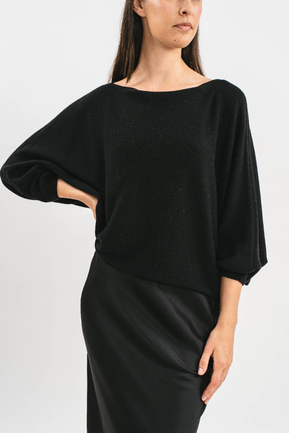 Pink Memories Maglia Poncho Scollo A Barca