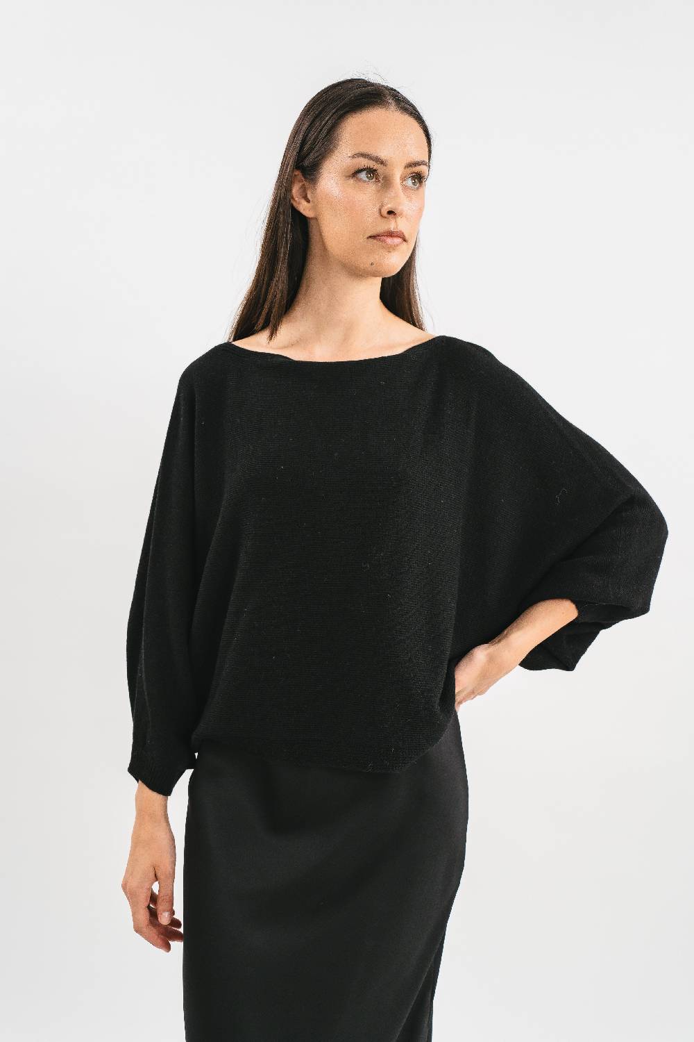 Pink Memories Maglia Poncho Scollo A Barca