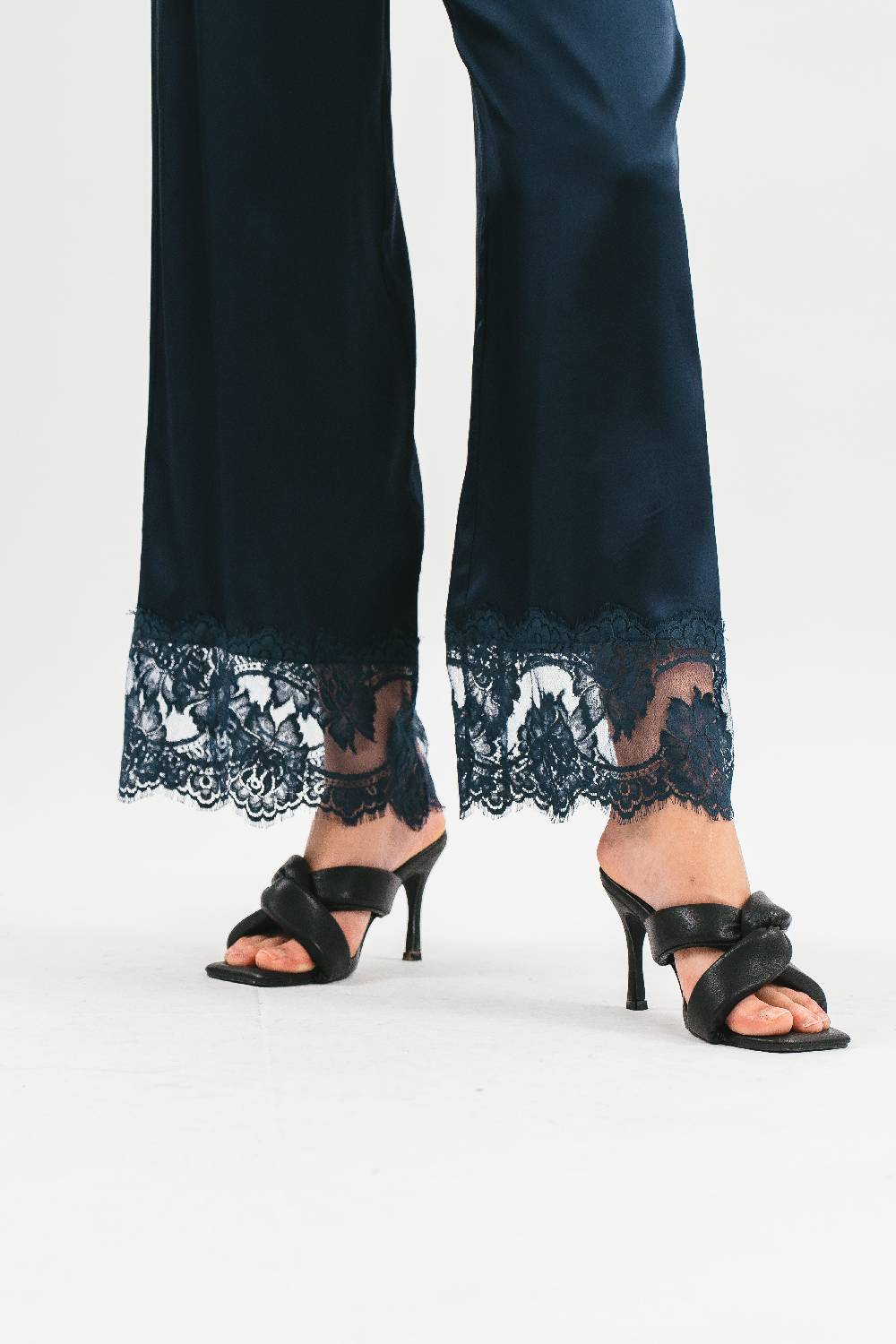 Pink Memories Pantalone Con Dettagli In Pizzo