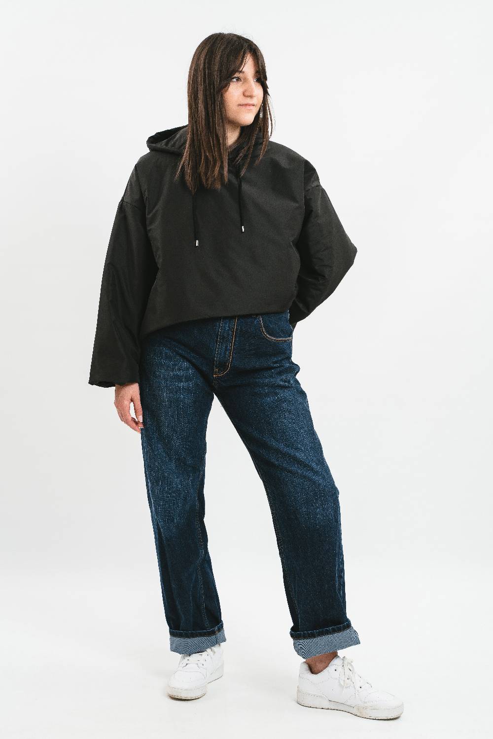 Pink Memories Poncho con cappuccio imbottito