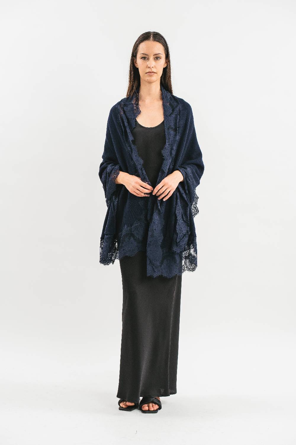 Pink Memories Sciarpa Con Pizzo