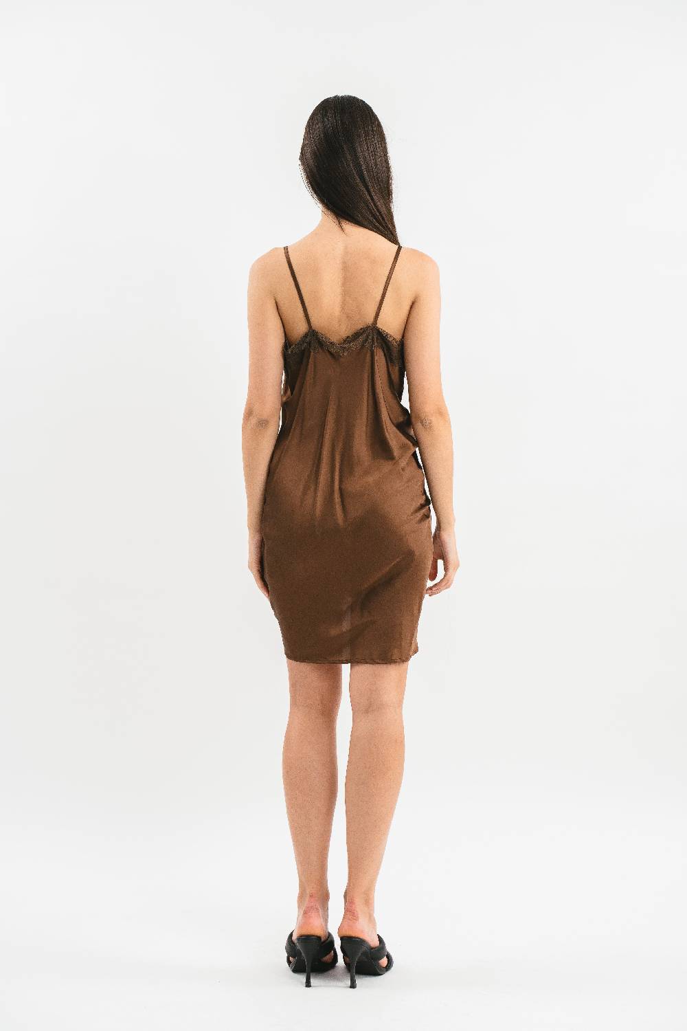 Pink Memories Slip Dress Con Coulisse E Pizzo