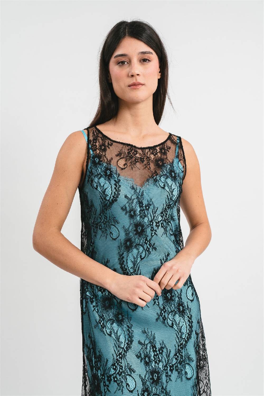 Pink Memories Tunica In Pizzo Leggero