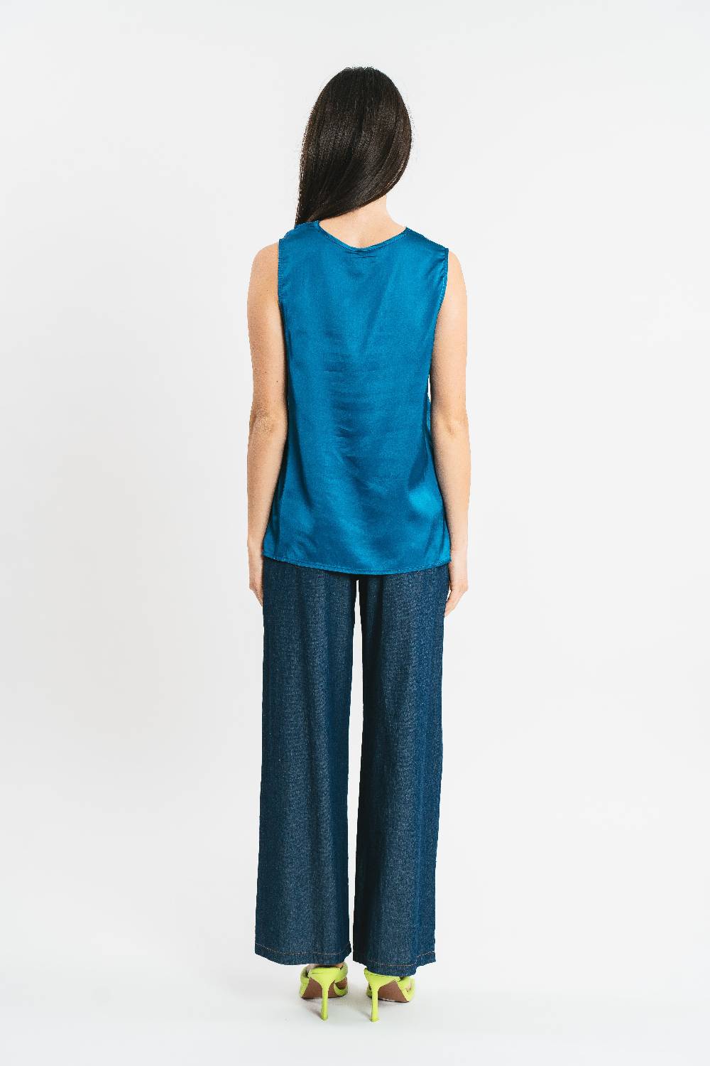 Pink Memories Top Spalla Larga Con Dettagli In Pizzo