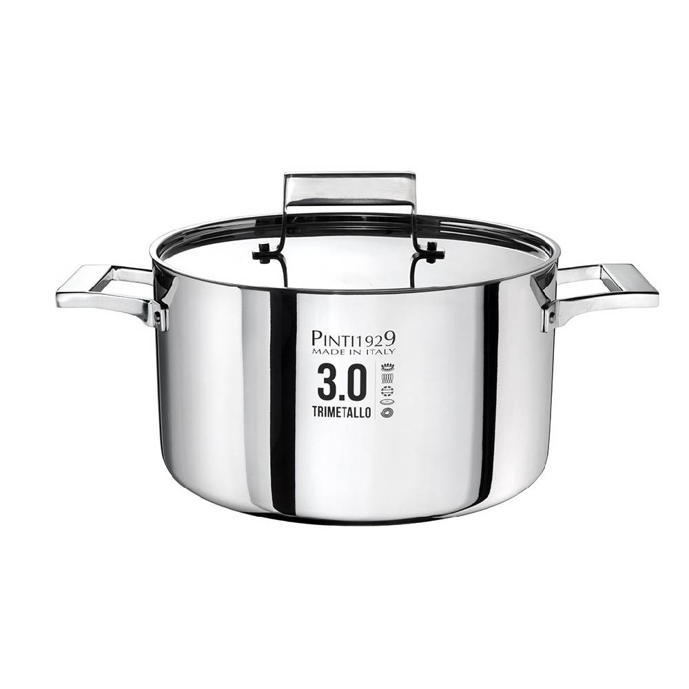 Pintinox 3.0 » Casseruola alta in trimetallo con coperchio