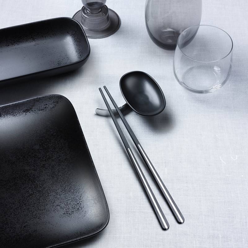 Pintinox Audrey» Set Orientale Con Bacchette, Ciotola E Appoggia Bacchette In SPS