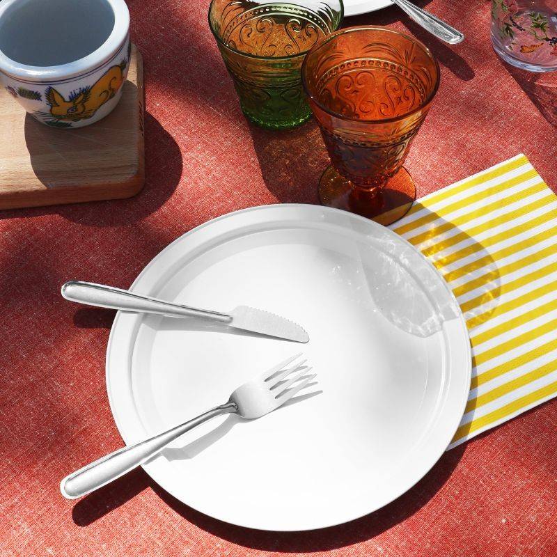 Pintinox Piatto Use&Reuse » Set 6 Pz Piatto In Acciaio Riutilizzabile Per Pic-nic E Party