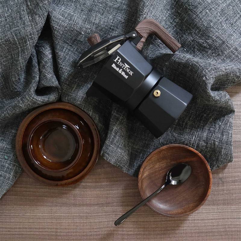 Pintinox Black&Wood» Caffettiera Moka