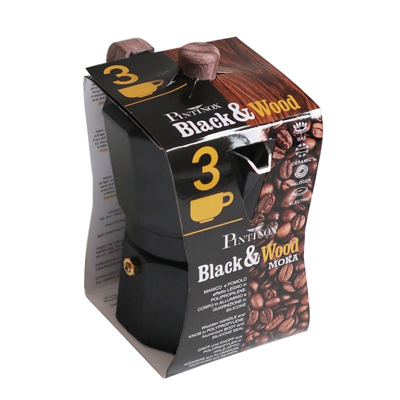 Pintinox Black&Wood» Caffettiera Moka