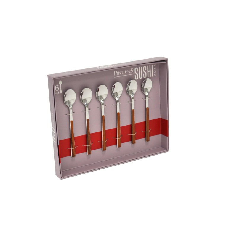 Pintinox Sushi Moka » Cucchiaini Con Manico Mogano