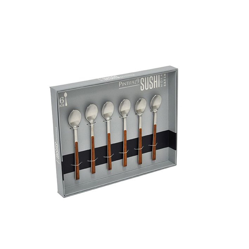 Pintinox Sushi Moka » Cucchiaini Con Manico Teak